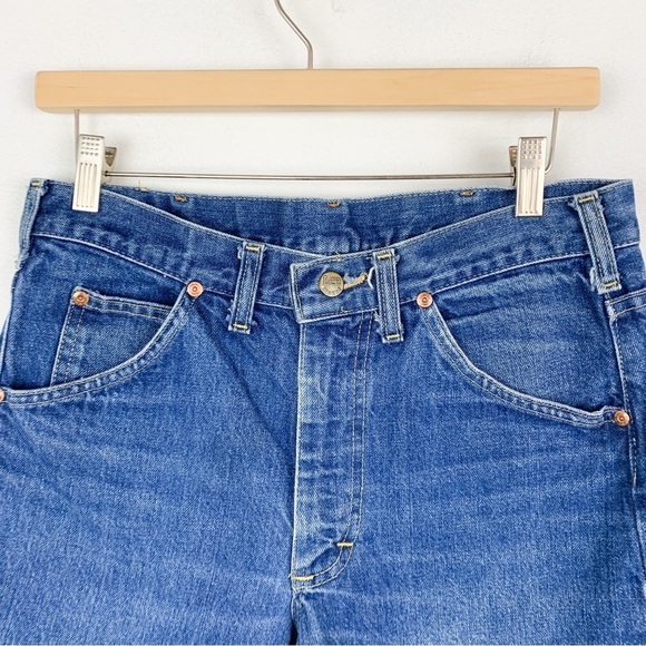 VTG 90s Lee High Waisted Denim Cut Off Shorts Sz 28 - Picture 3 of 8